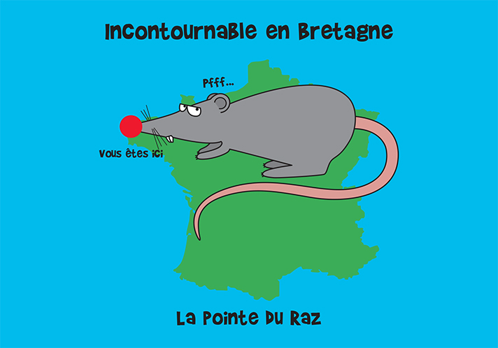 Cartes postales humouristiques Modèle Unique sur la Bretagne